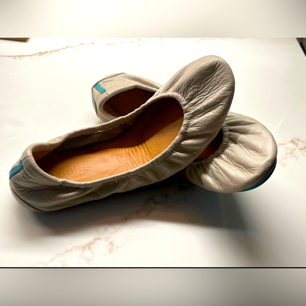 Tieks Taupe Flats